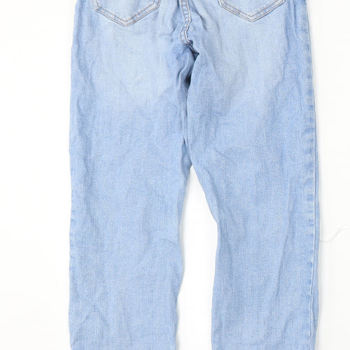 New Look Womens Blue  Cotton Straight Jeans Size 8 L27 in Regular Button