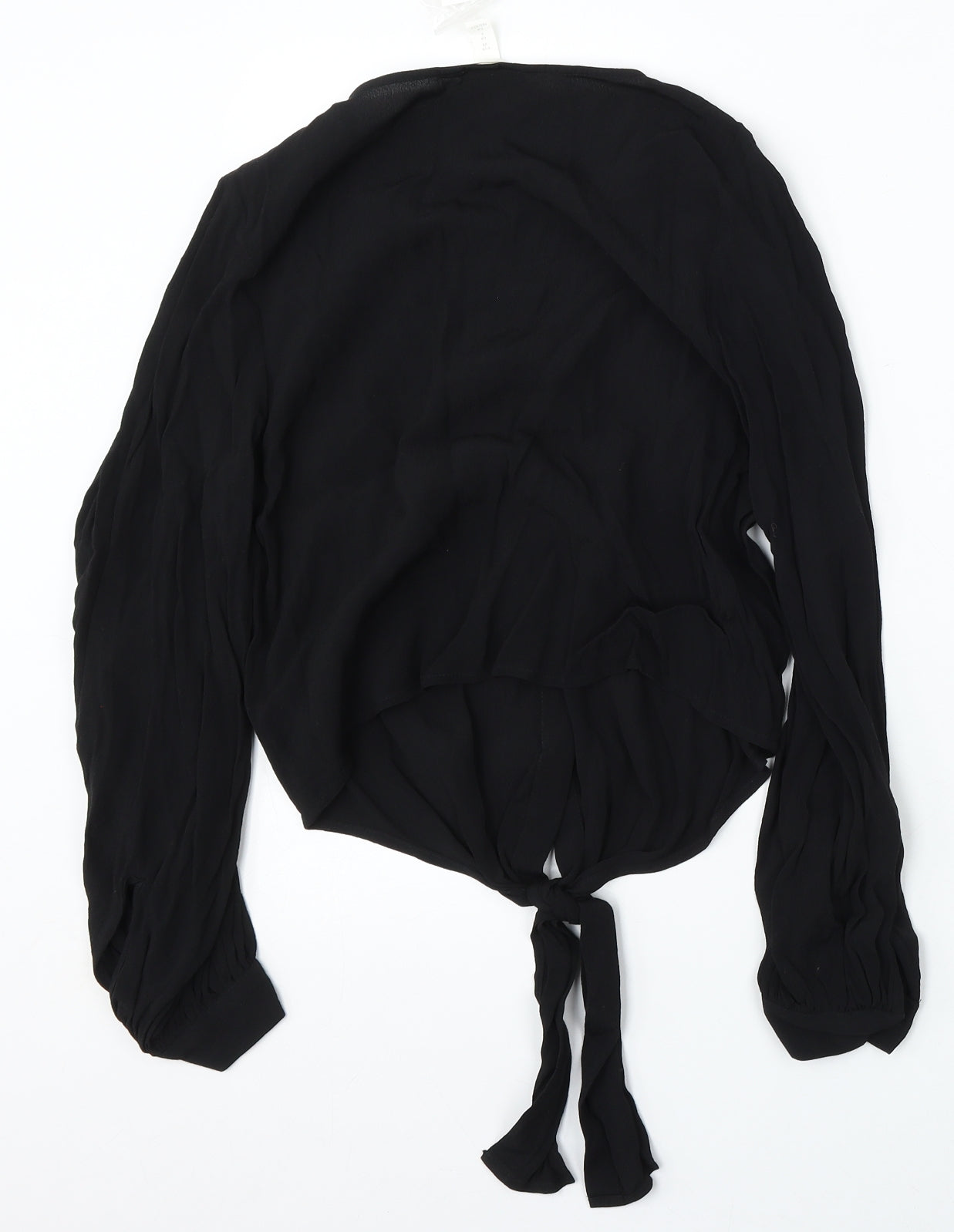 H&M Womens Black V-Neck  Viscose Cardigan Jumper Size 2