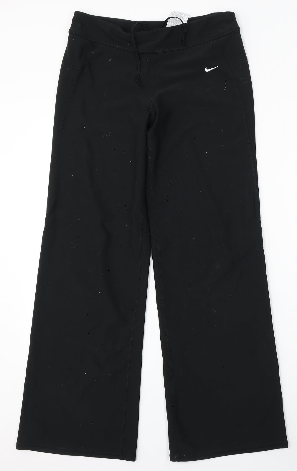 Nike Womens Black  Polyester Jogger Trousers Size M L32 in Regular
