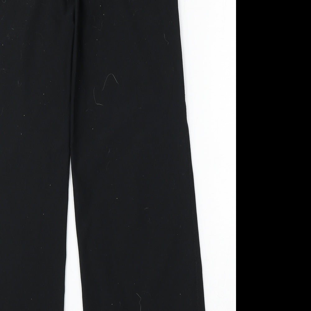 Nike Womens Black  Polyester Jogger Trousers Size M L32 in Regular