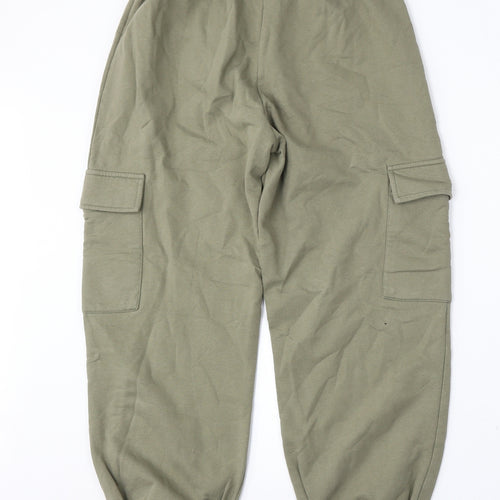 New Look Womens Green  Cotton Jogger Trousers Size 10 L26 in Regular