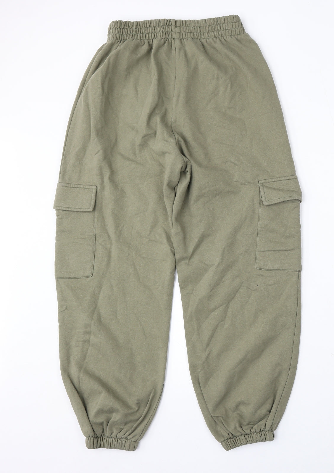 New Look Womens Green  Cotton Jogger Trousers Size 10 L26 in Regular