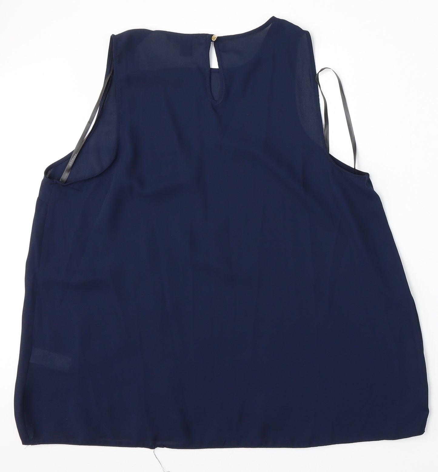 Primark Womens Blue  Polyester Basic Blouse Size 20 Round Neck