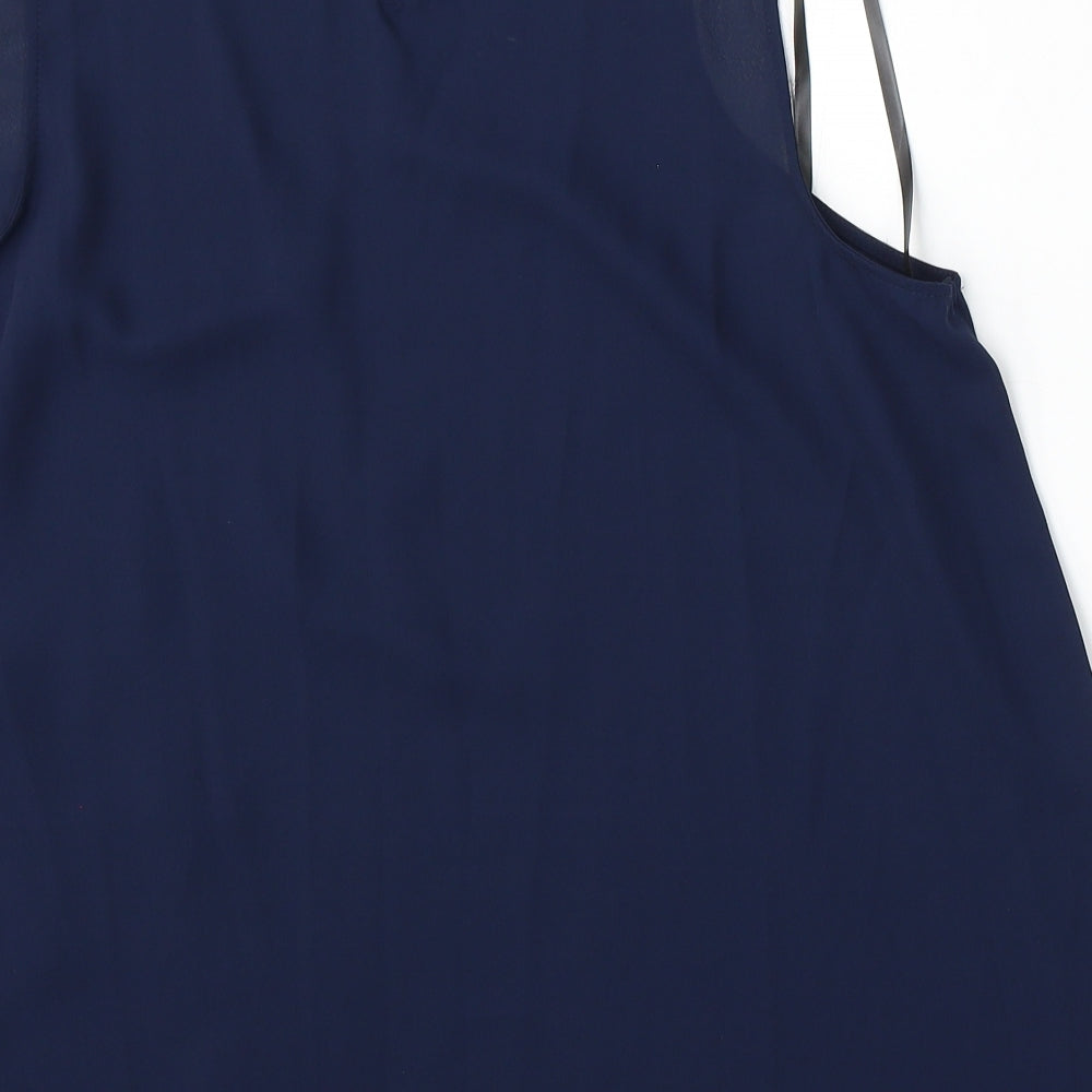 Primark Womens Blue  Polyester Basic Blouse Size 20 Round Neck