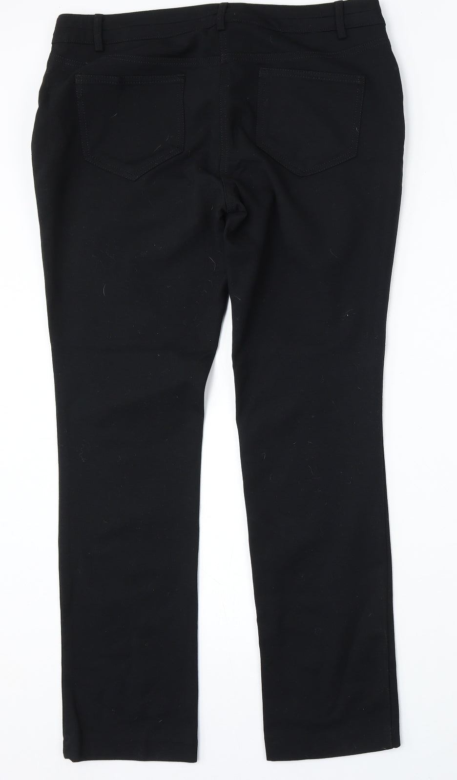 Wallis Womens Black  Viscose Skinny Jeans Size 14 L31 in Regular Zip