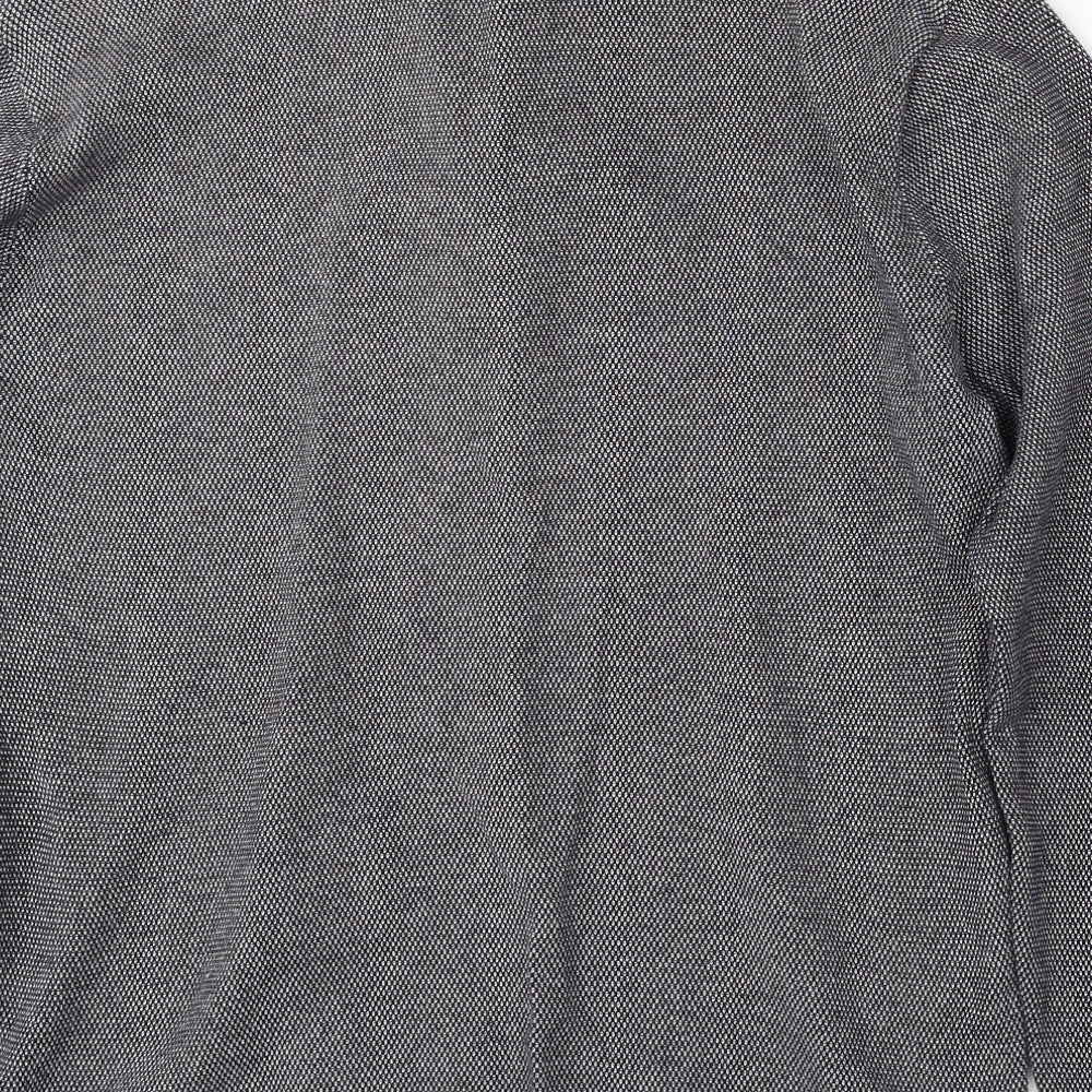 NEXT Mens Blue Collared  Cotton Pullover Jumper Size XL