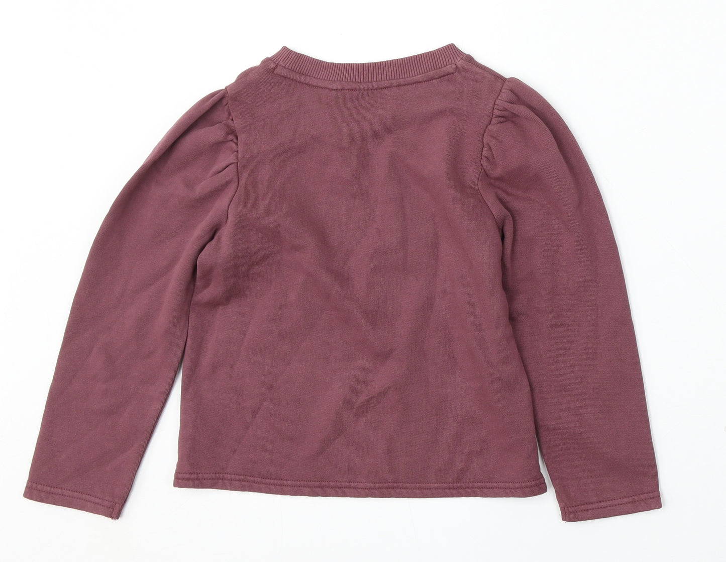NEXT Girls Red  Cotton Pullover Sweatshirt Size 5 Years