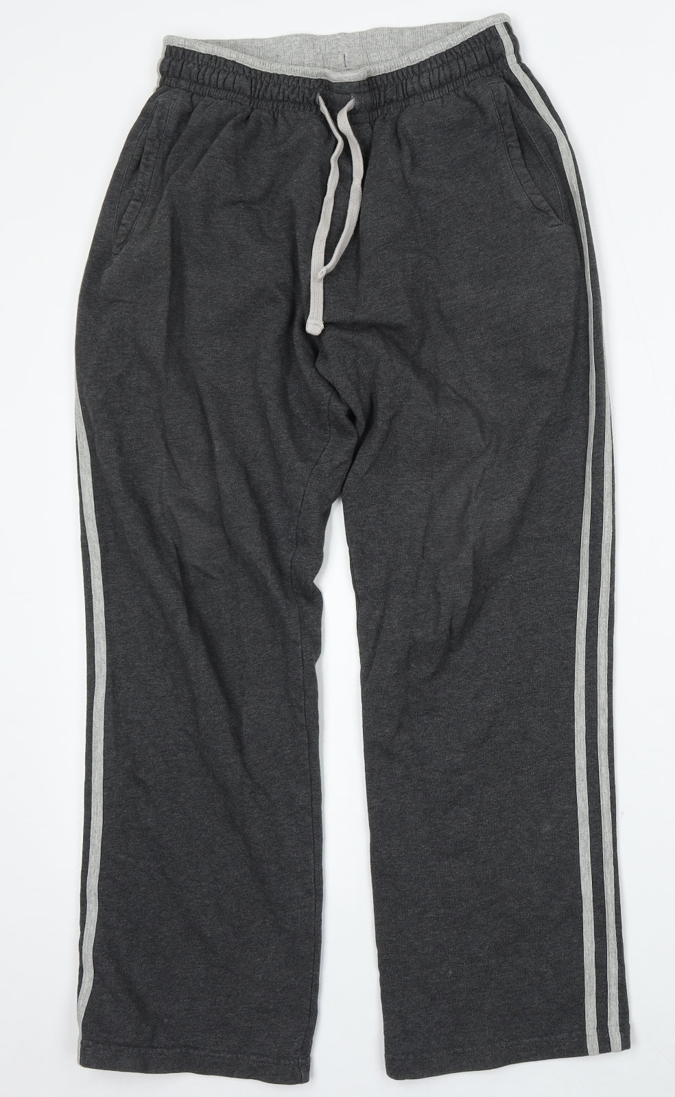 Marks and Spencer Mens Grey  Cotton Jogger Trousers Size 33 L29 in Regular