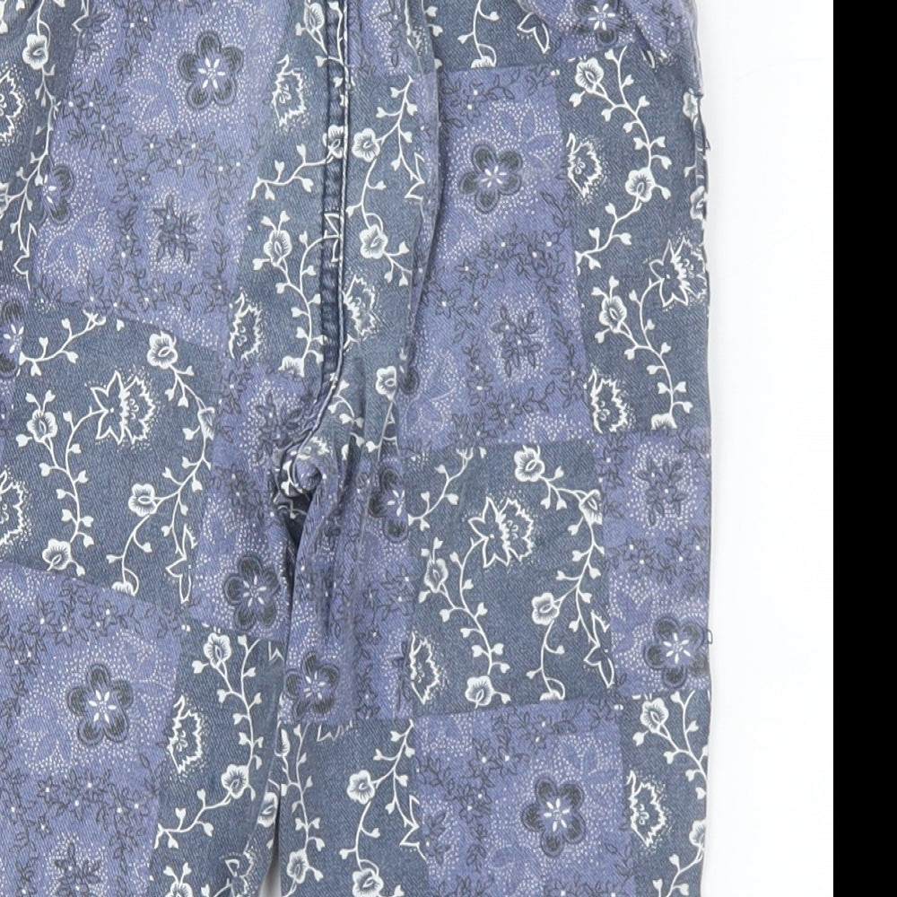 Gap Girls Blue Floral Cotton Straight Jeans Size 2 Years  Regular