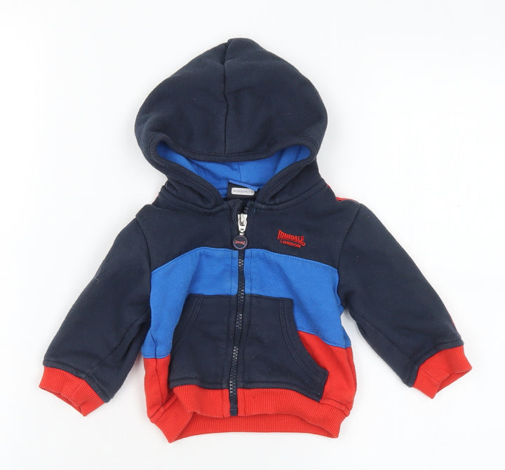 Lonsdale Boys Multicoloured Polyester Full Zip Jumper Size 6-9 Months Zip - 6-12 months