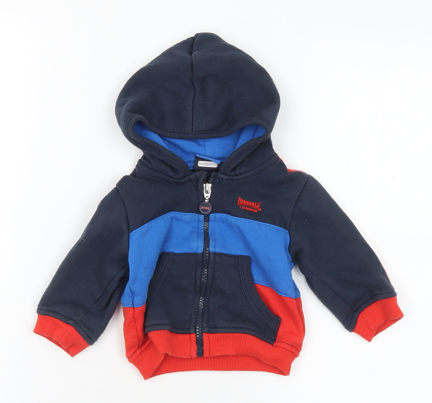 Lonsdale Boys Multicoloured  Polyester Full Zip Jumper Size 6-9 Months  Zip - 6-12 months