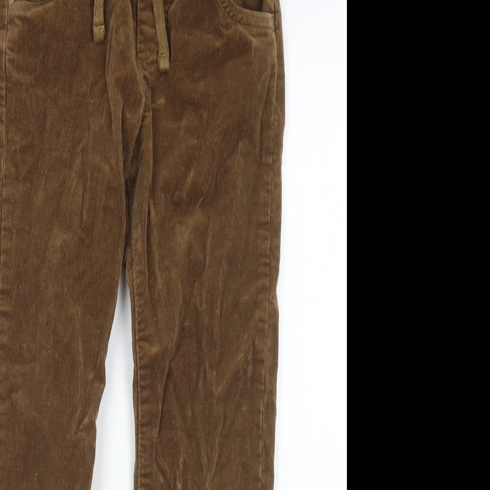 Dunnes Stores Boys Brown  Cotton Chino Trousers Size 6 Years  Regular Drawstring