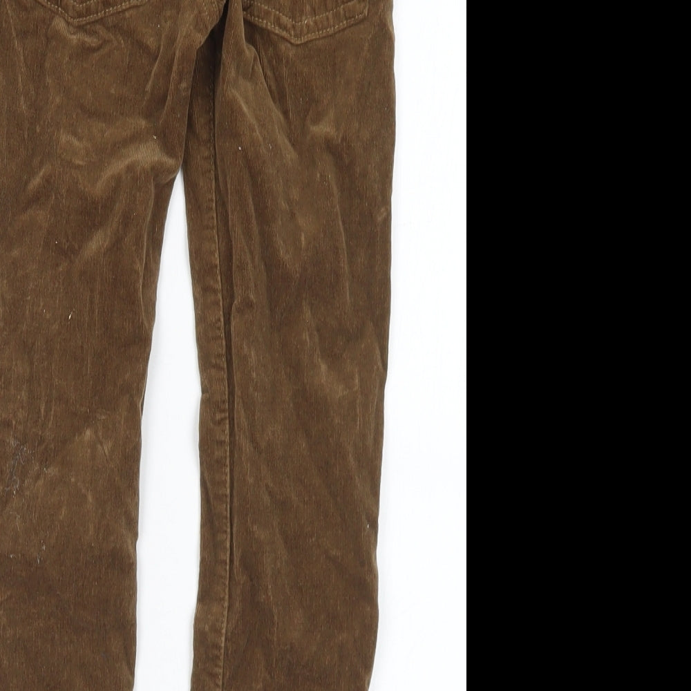 Dunnes Stores Boys Brown  Cotton Chino Trousers Size 6 Years  Regular Drawstring
