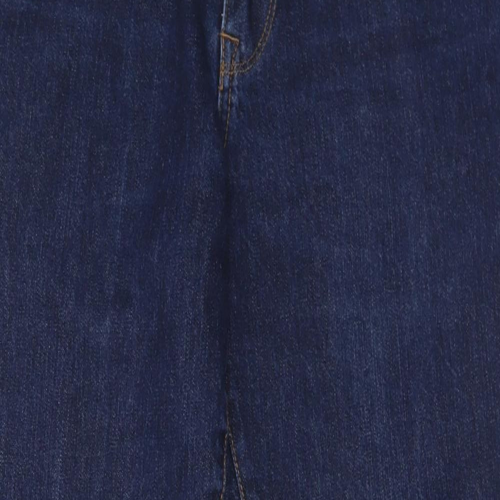 Debenhams Mens Blue  Cotton Straight Jeans Size 34 L32 in Regular Button