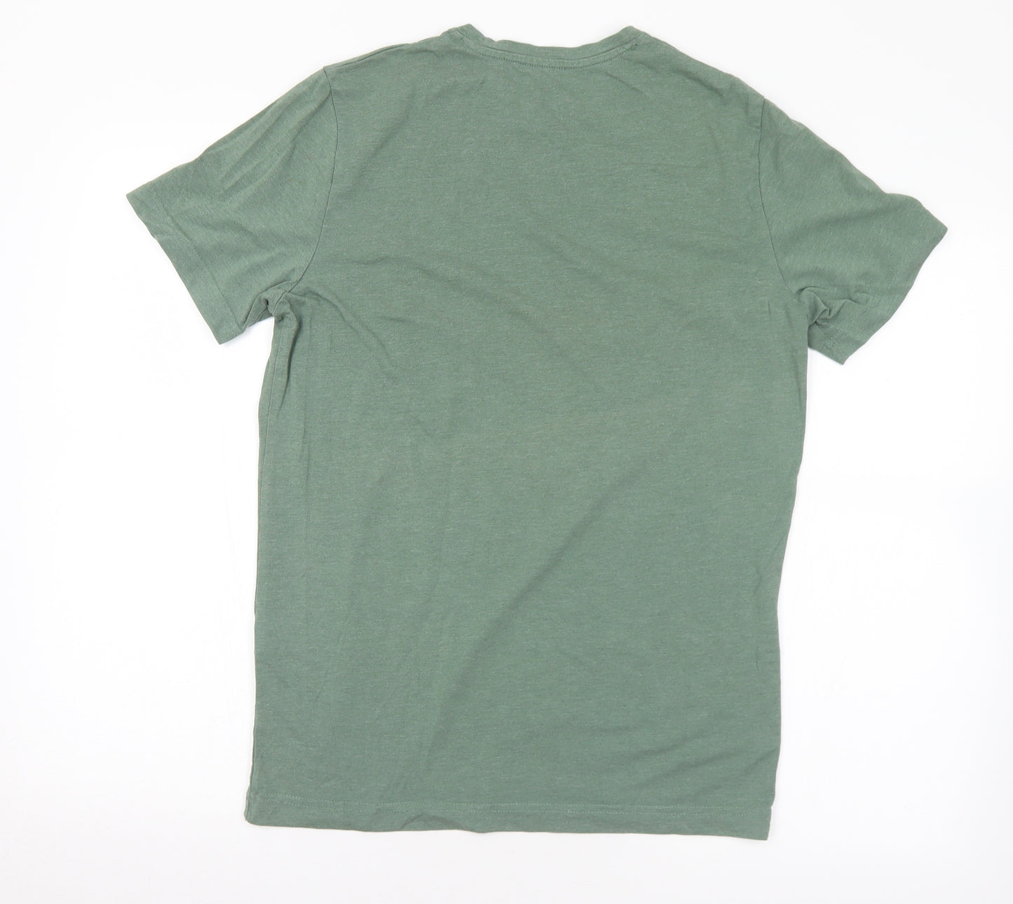 TOM TAILOR Mens Green  Cotton  T-Shirt Size S Crew Neck