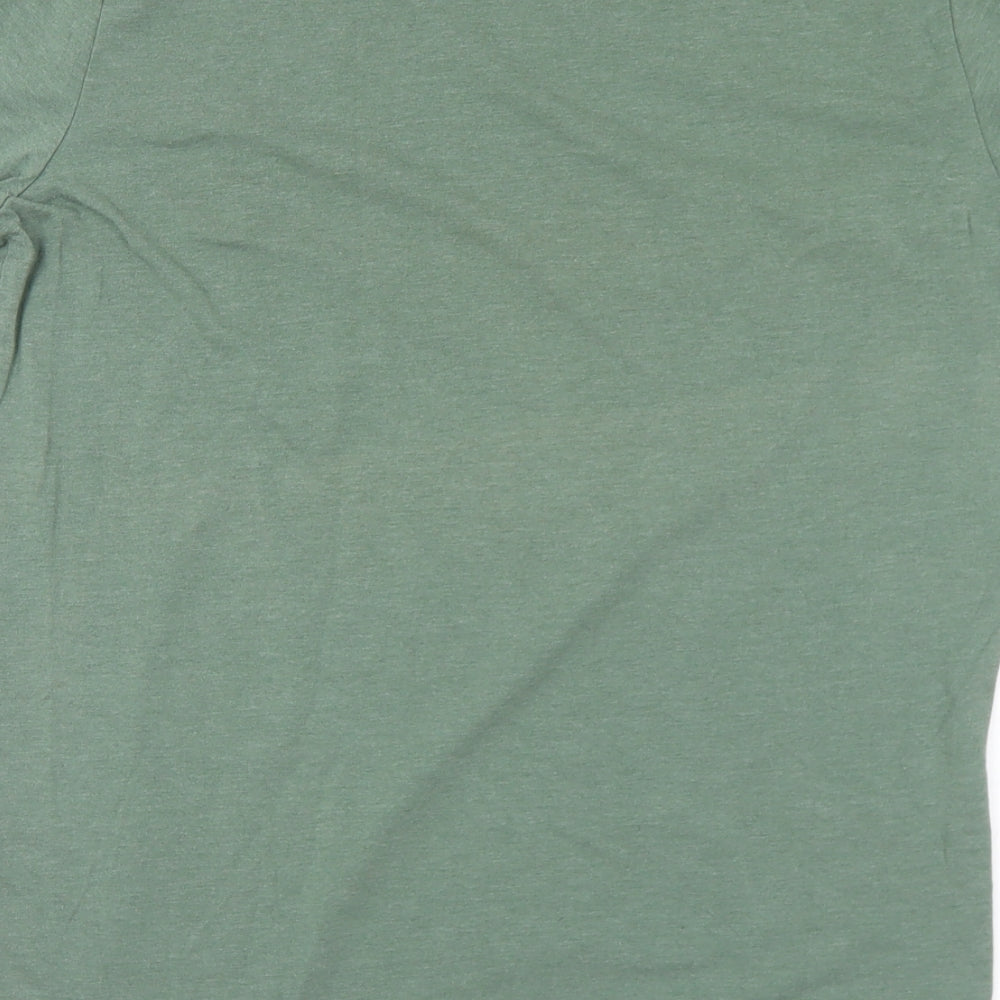 TOM TAILOR Mens Green  Cotton  T-Shirt Size S Crew Neck