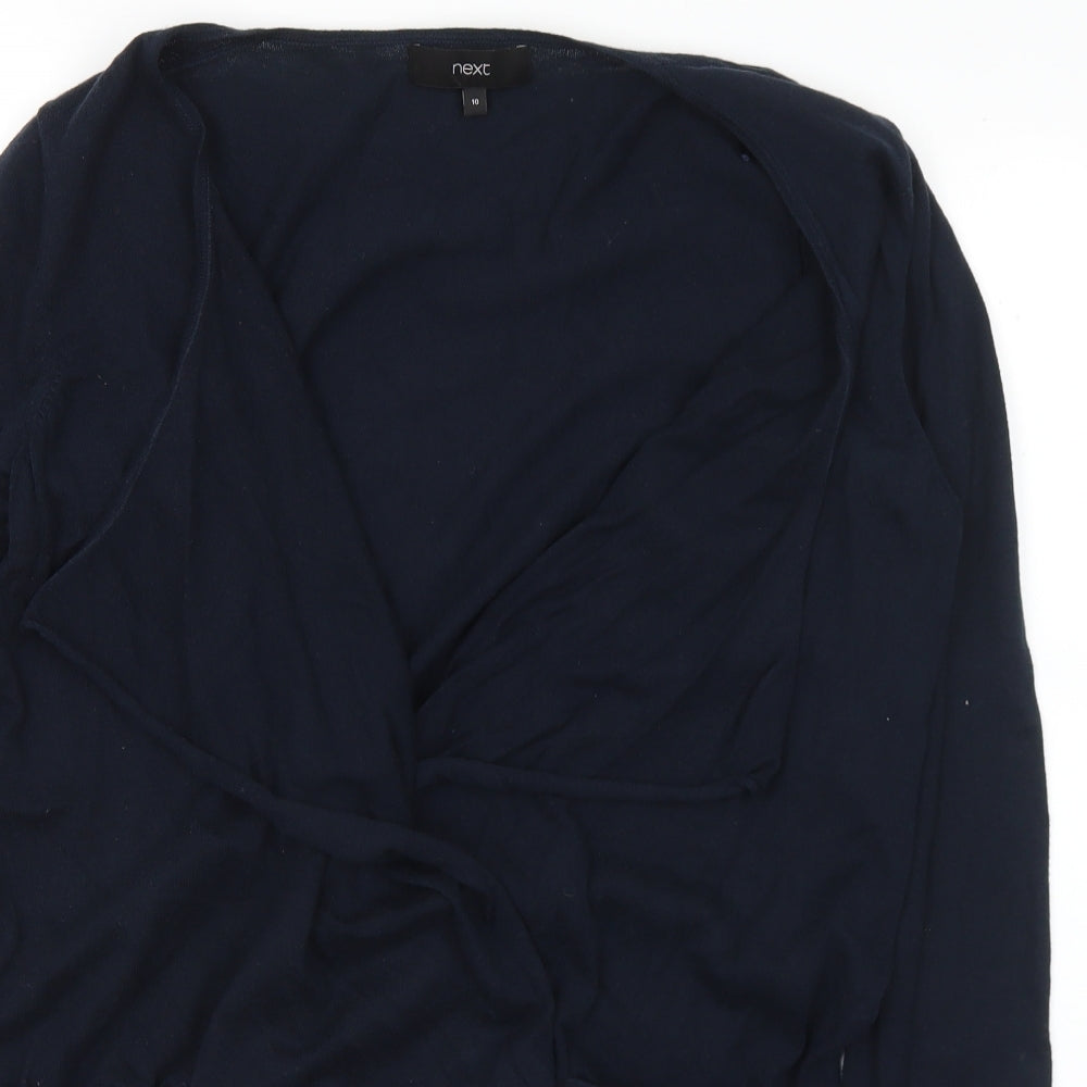 NEXT Womens Blue V-Neck  Cotton Cardigan Jumper Size 10