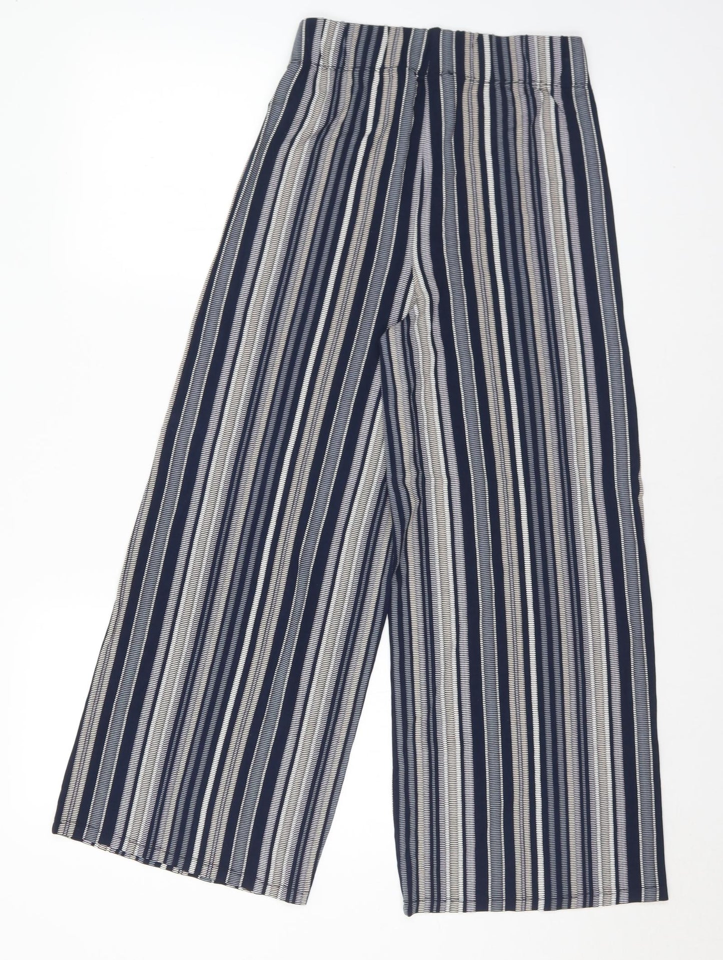 Marks and Spencer Womens Multicoloured Striped Viscose Harem Trousers Size 8 L26 in Regular