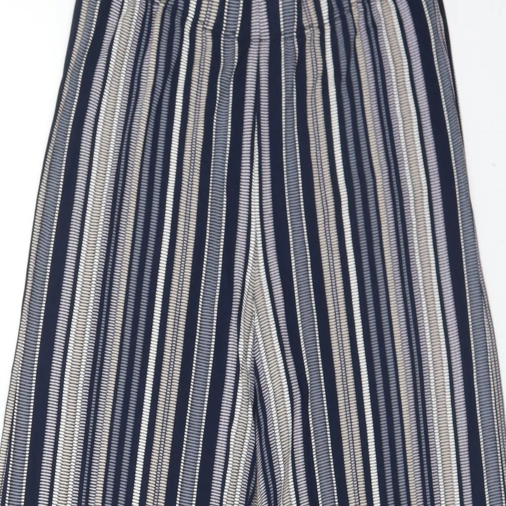 Marks and Spencer Womens Multicoloured Striped Viscose Harem Trousers Size 8 L26 in Regular