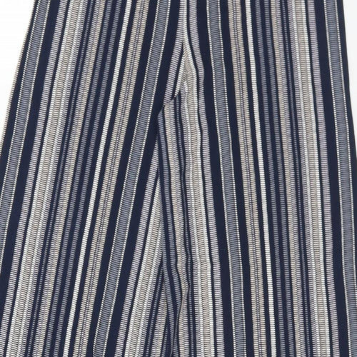 Marks and Spencer Womens Multicoloured Striped Viscose Harem Trousers Size 8 L26 in Regular