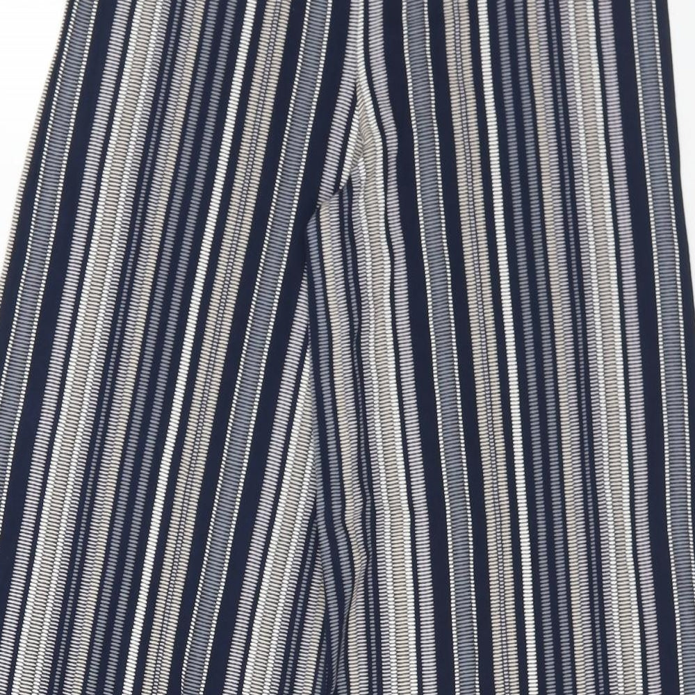 Marks and Spencer Womens Multicoloured Striped Viscose Harem Trousers Size 8 L26 in Regular