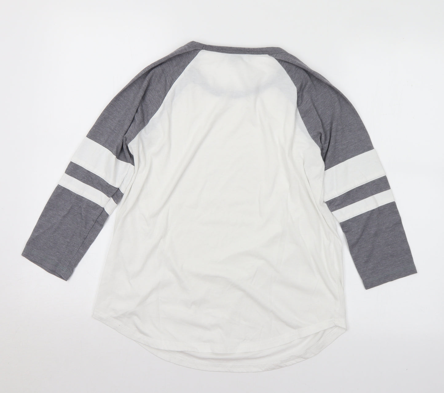 FOREVER 21 Womens White  Cotton Basic T-Shirt Size M Crew Neck