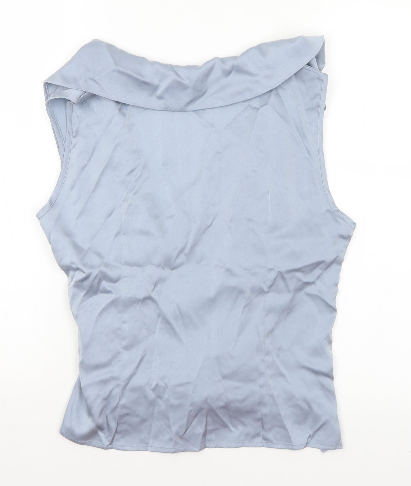 Preworn Womens Blue  Polyester Basic Blouse Size S V-Neck