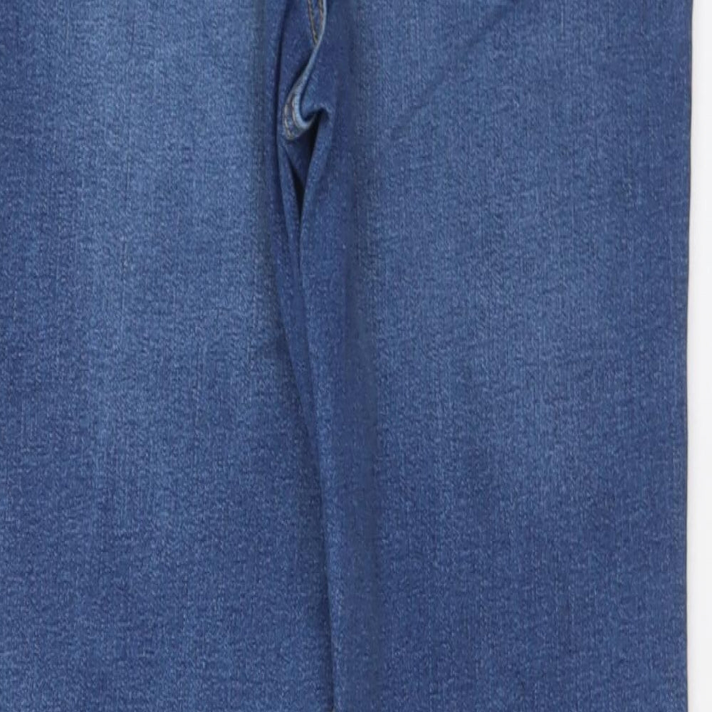 New Look Womens Blue  Cotton Bootcut Jeans Size 10 L28 in Regular Button