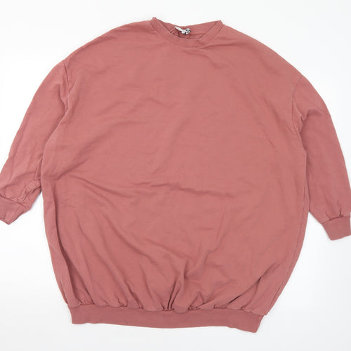 ASOS Womens Pink  Cotton Pullover Sweatshirt Size 10