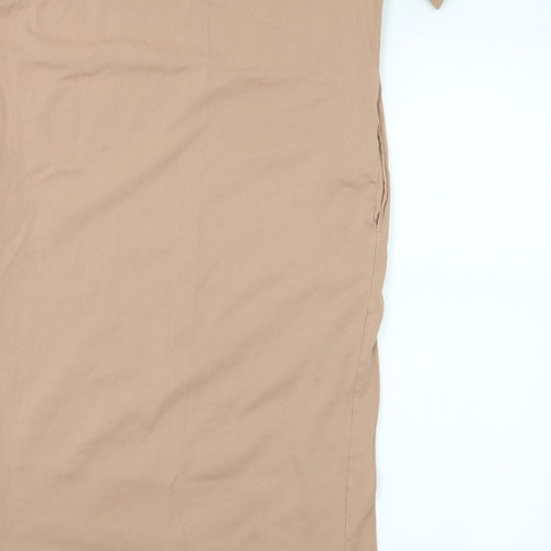 H&M Womens Brown  Cotton T-Shirt Dress  Size XS  Crew Neck