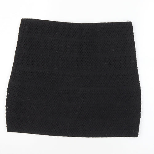 Ricki Womens Black  Polyester A-Line Skirt Size S
