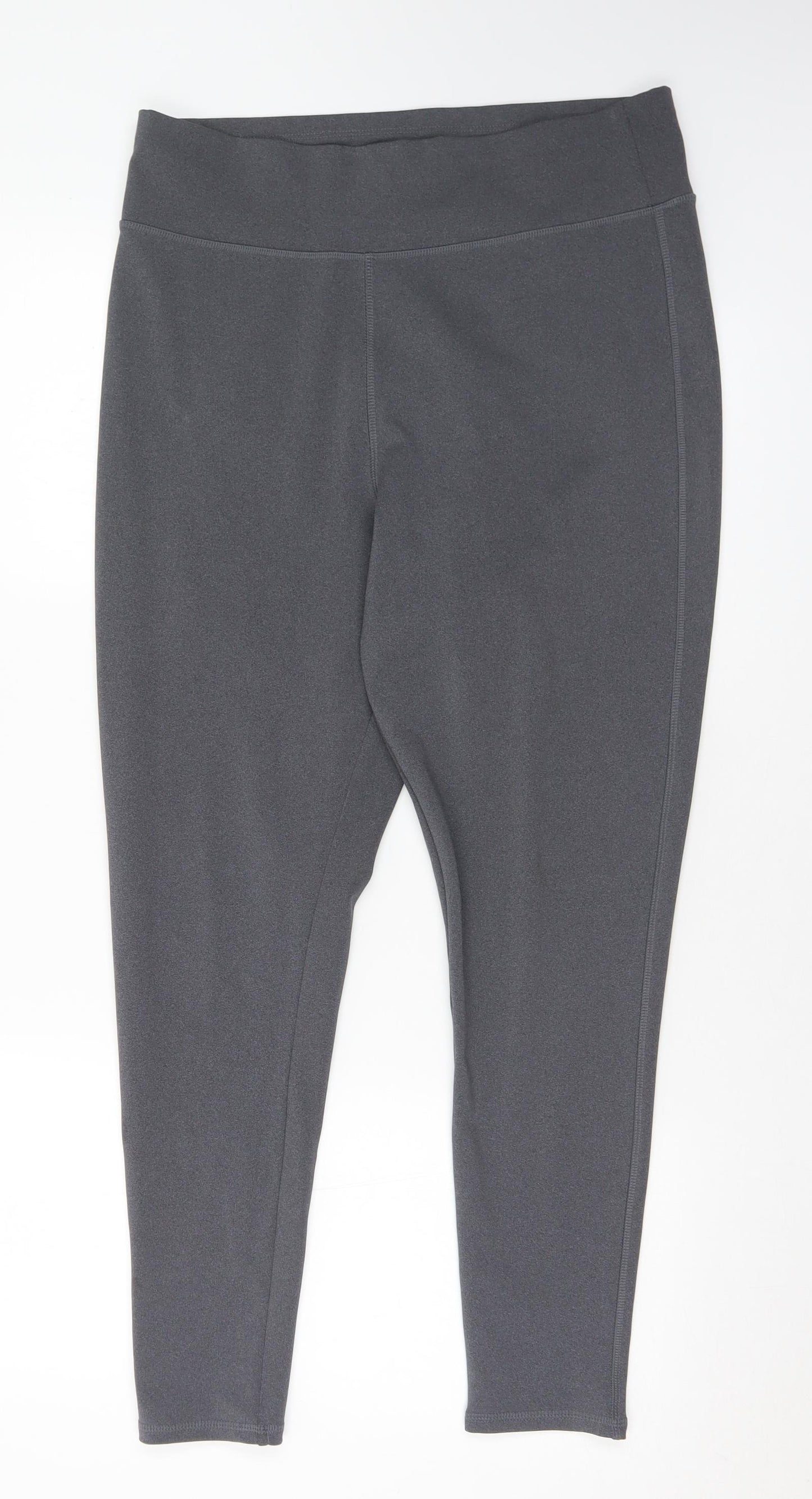 F&F Womens Grey  Polyester Pedal Pusher Leggings Size 16 L26 in Regular