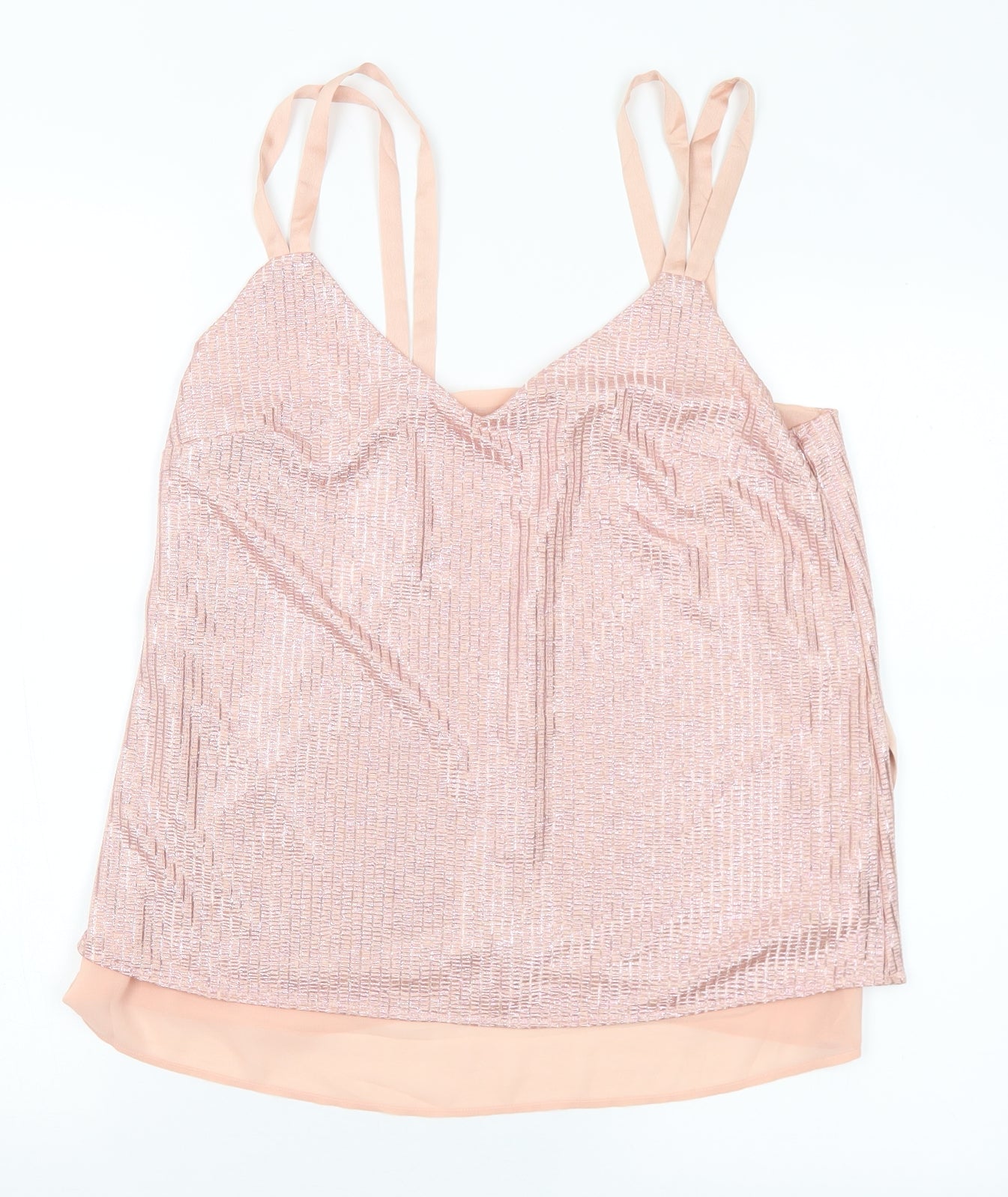 NEXT Womens Pink  Polyester Camisole Tank Size 12 V-Neck
