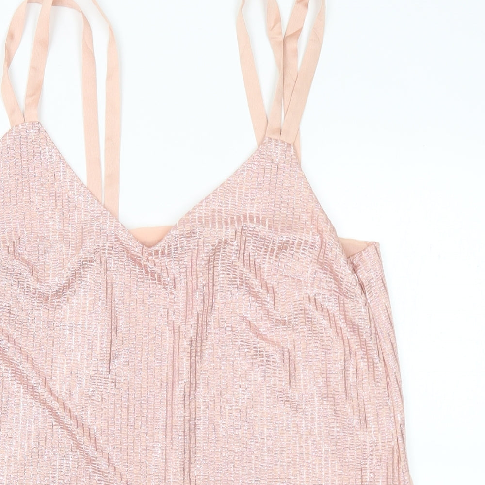 NEXT Womens Pink  Polyester Camisole Tank Size 12 V-Neck