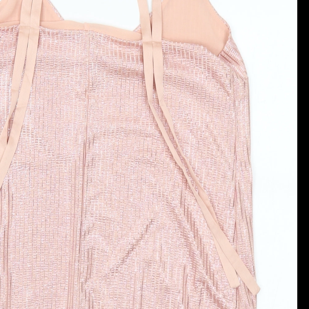 NEXT Womens Pink  Polyester Camisole Tank Size 12 V-Neck