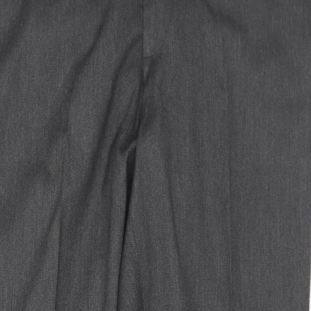 Debenhams Mens Grey  Polyester Trousers  Size 36 in L29 in Slim Button