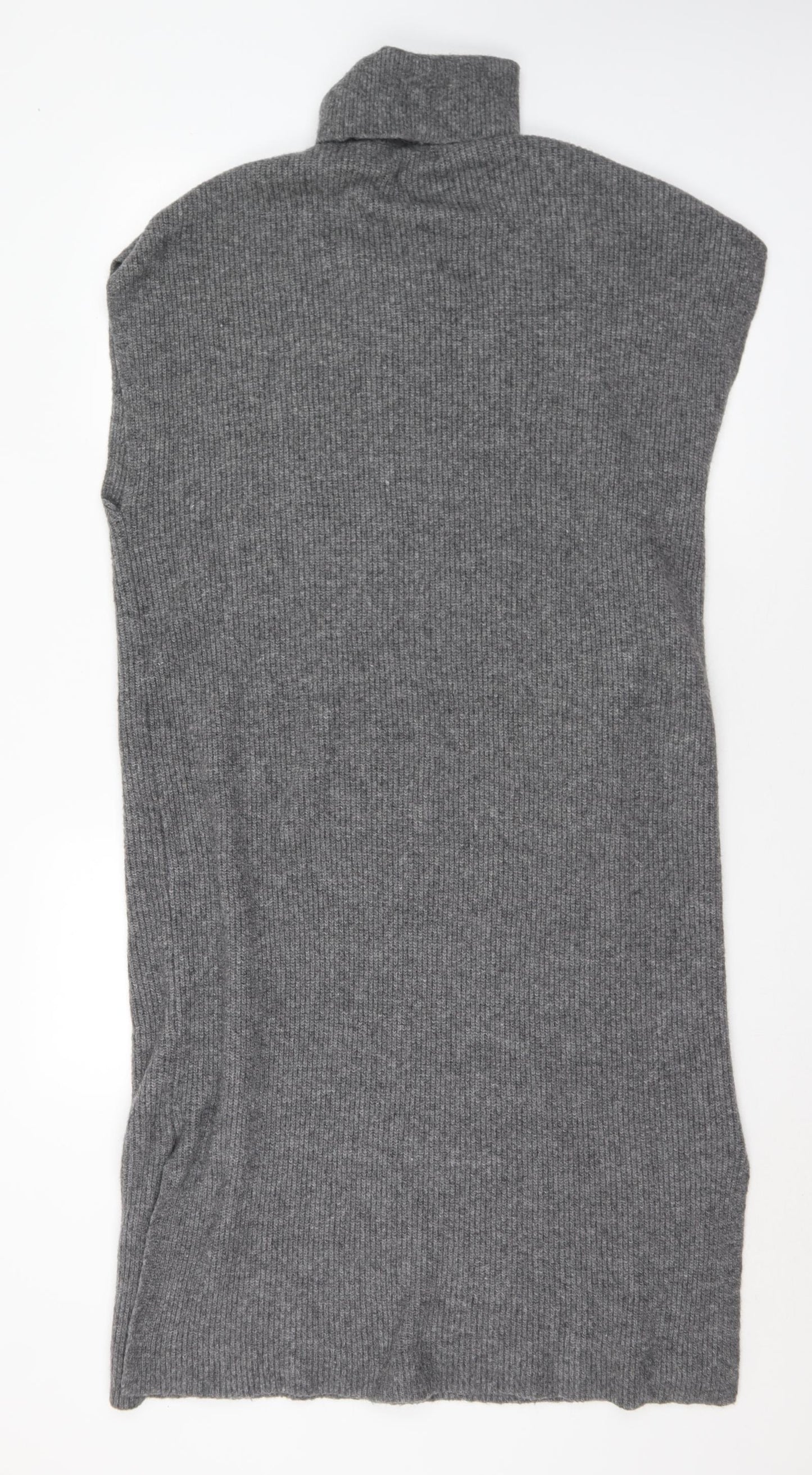 Primark Womens Grey  Polyester Jumper Dress  Size 14  Roll Neck