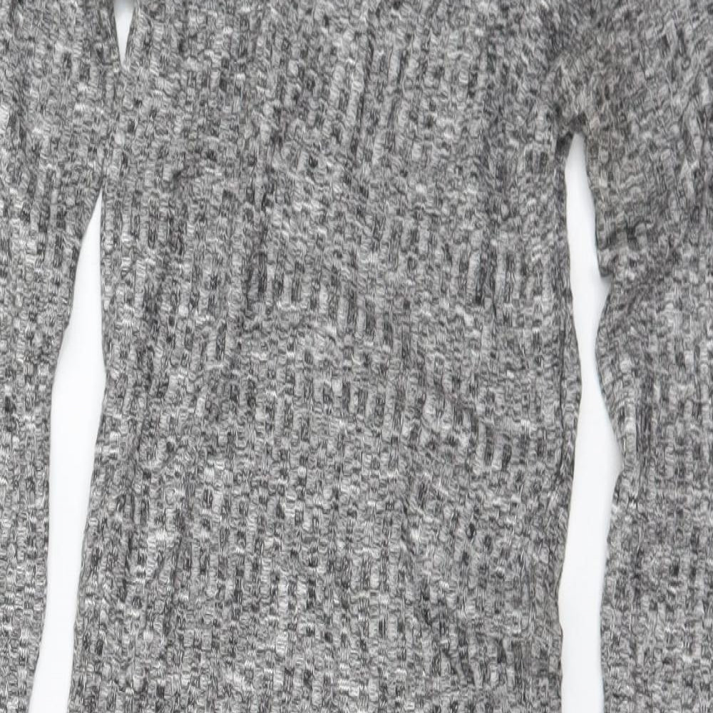 Boohoo Womens Grey  Acrylic Jumper Dress  Size 10  Roll Neck