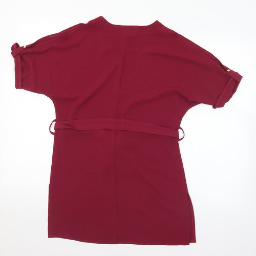 Primark Womens Purple  Polyester Tunic Blouse Size 4 Round Neck