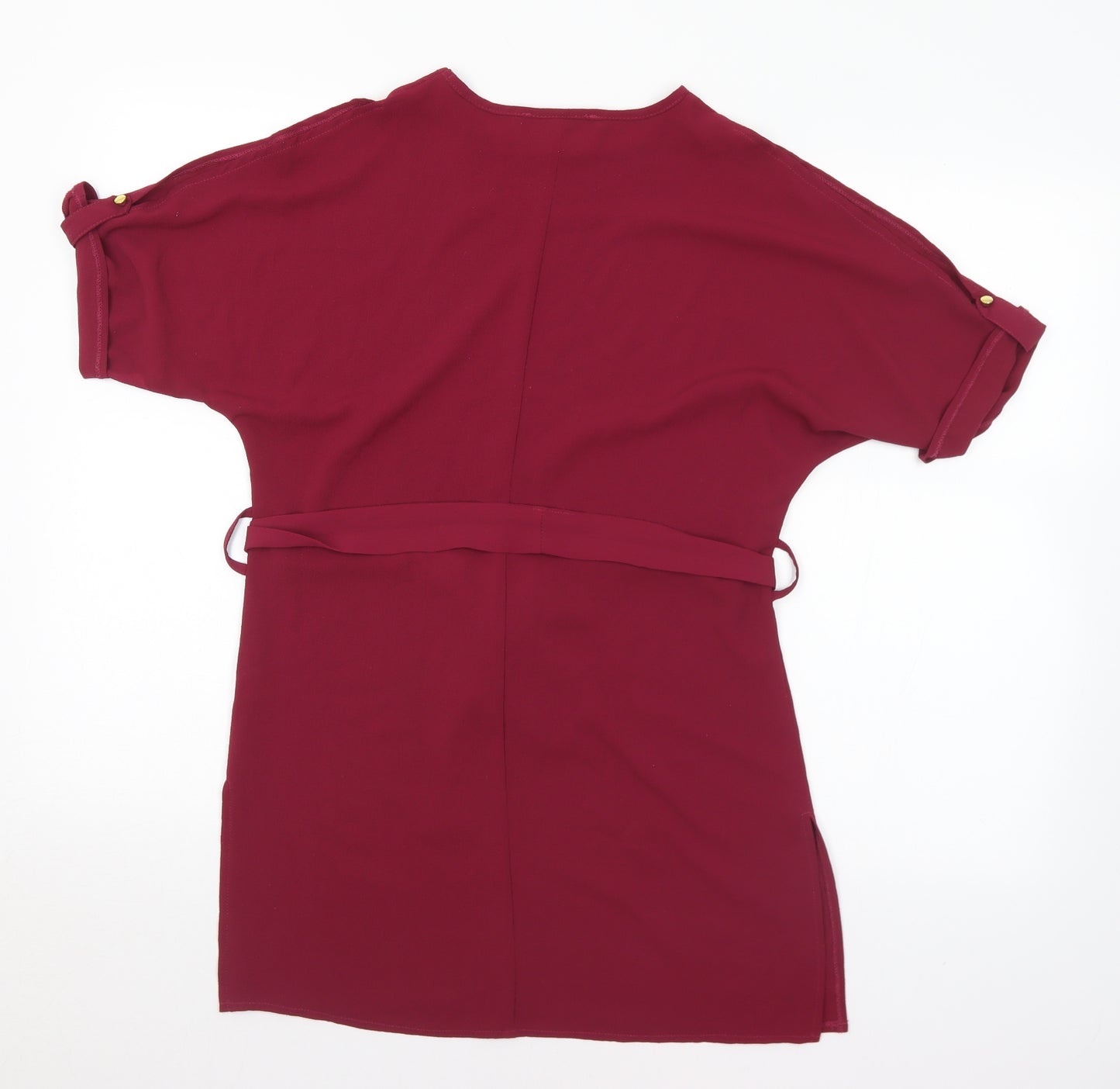 Primark Womens Purple  Polyester Tunic Blouse Size 4 Round Neck