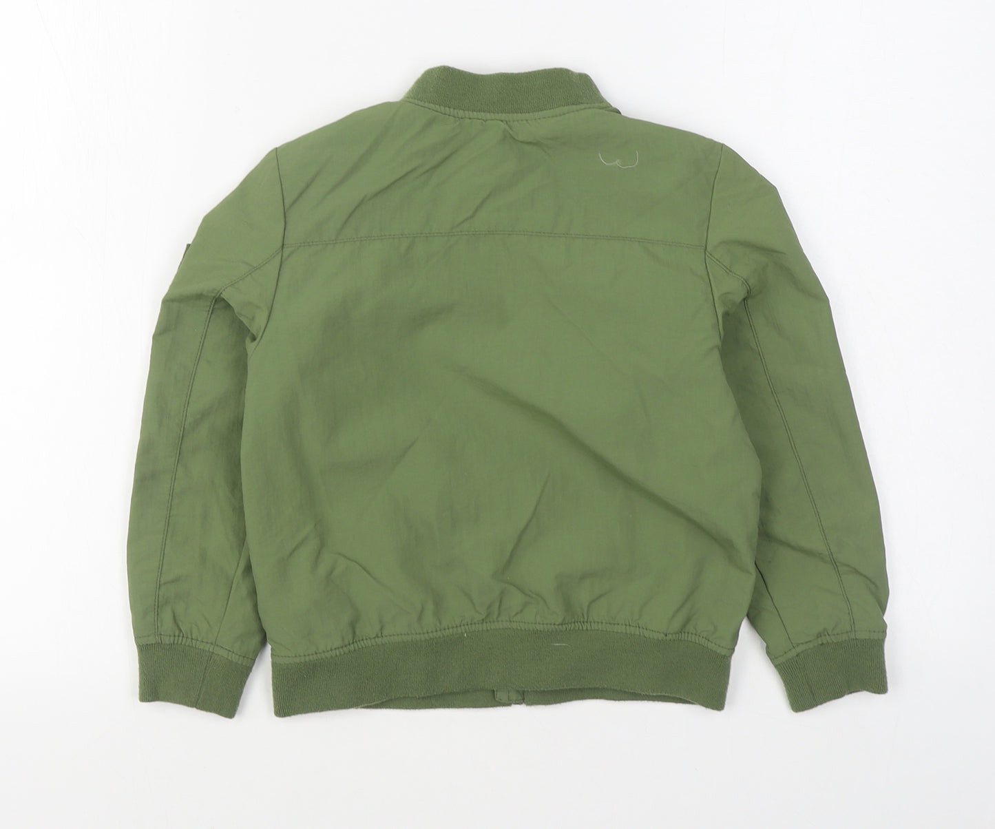 H&M Boys Green   Bomber Jacket Jacket Size 7 Years  Zip