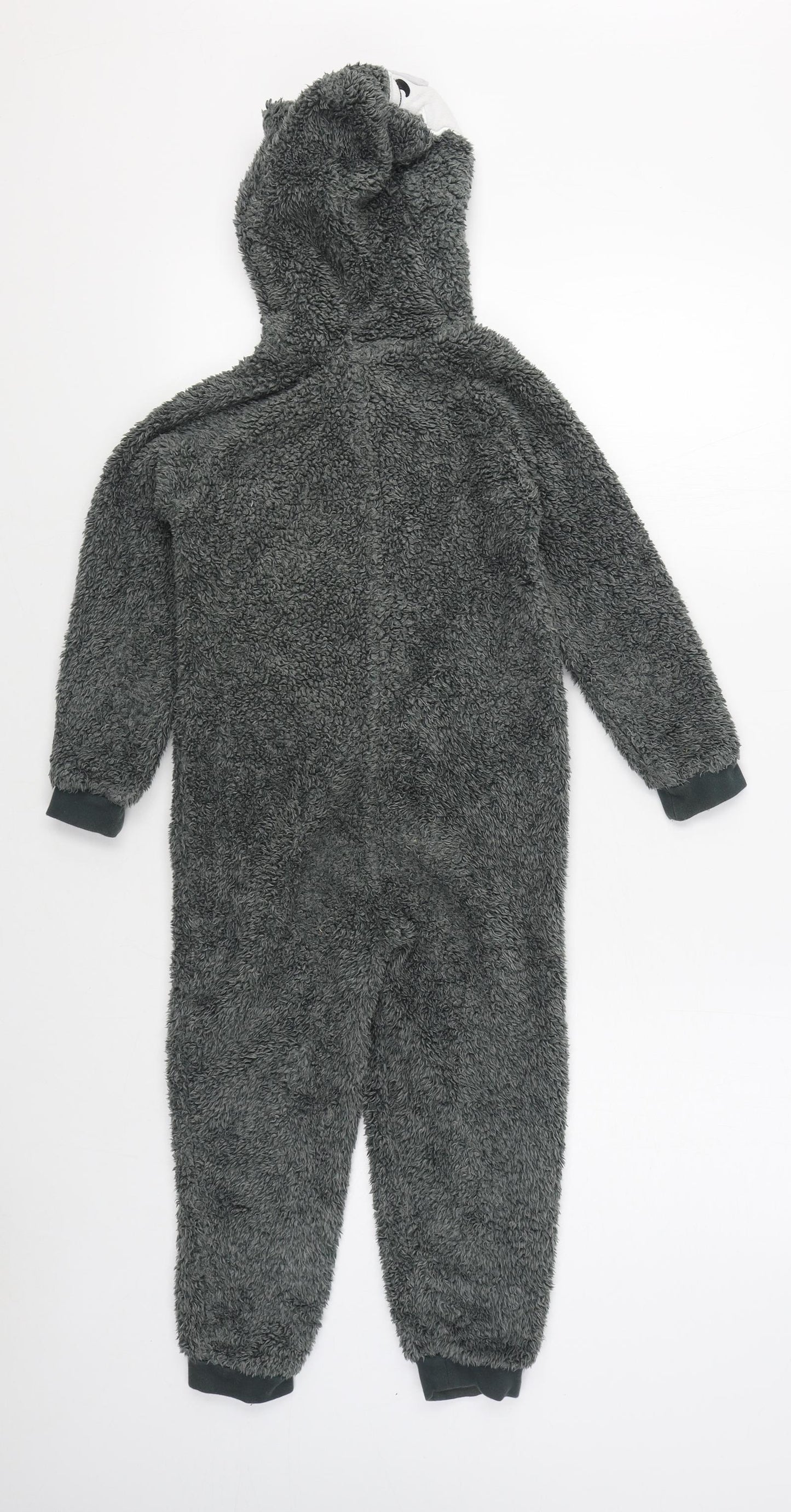 George Boys Grey Solid Polyester  One Piece Size 5-6 Years  Zip - Wolf