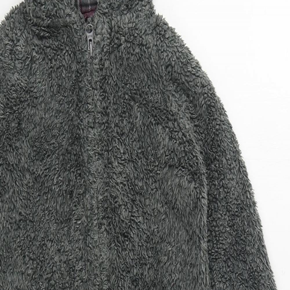 George Boys Grey Solid Polyester  One Piece Size 5-6 Years  Zip - Wolf