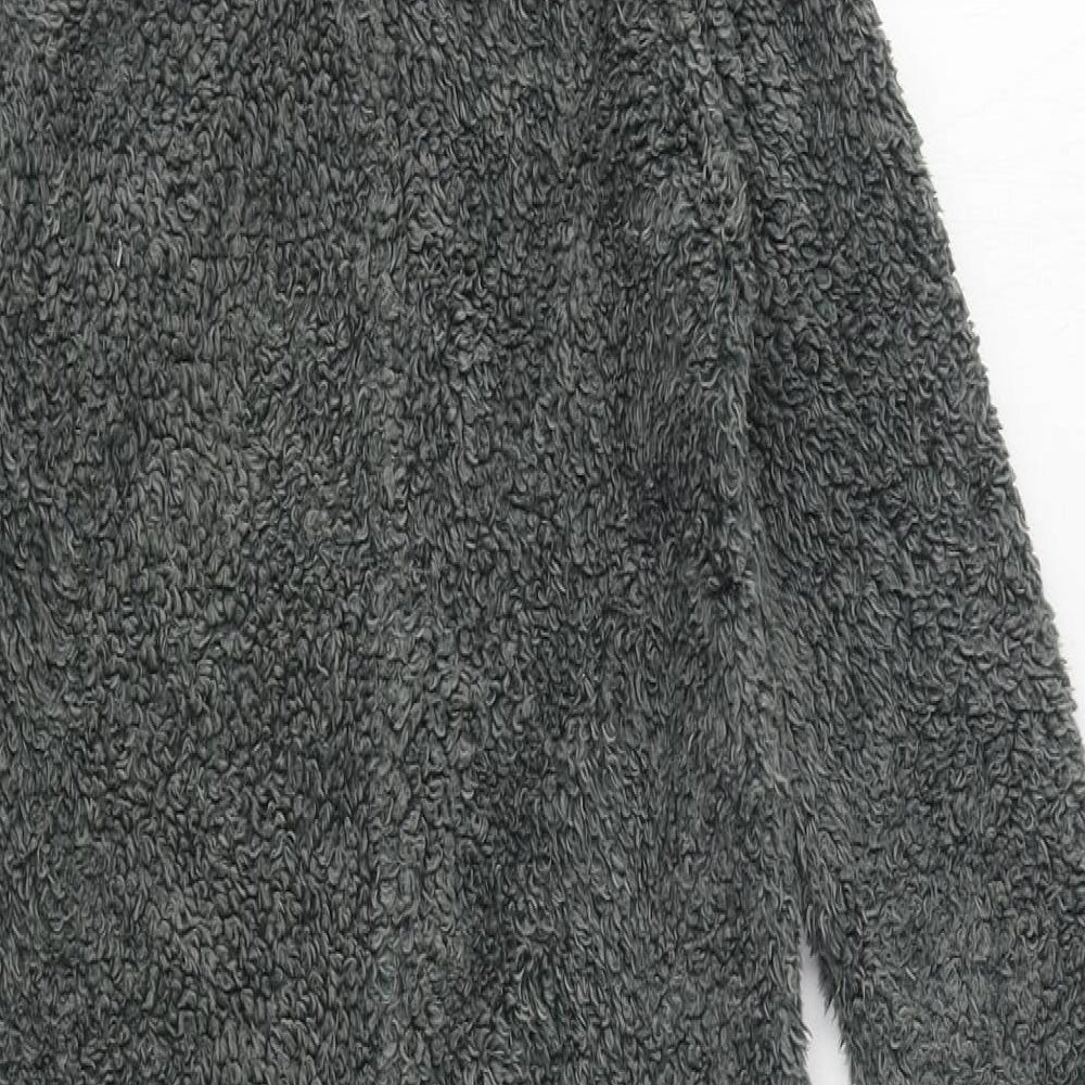 George Boys Grey Solid Polyester  One Piece Size 5-6 Years  Zip - Wolf