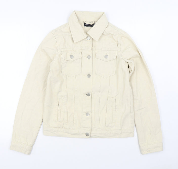 I SAW IT FIRST Womens Beige   Jacket  Size 6  Button