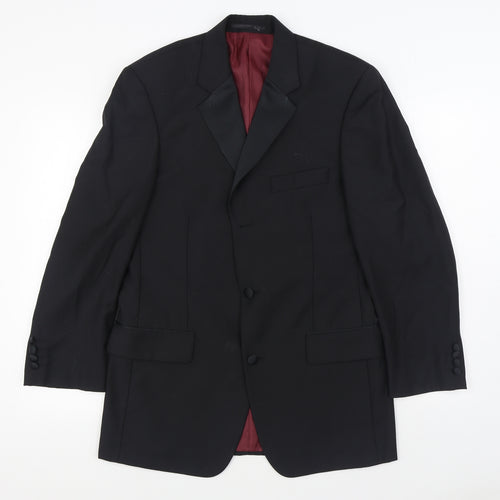 Scott & Taylor Mens Black  Wool Jacket Suit Jacket Size 38