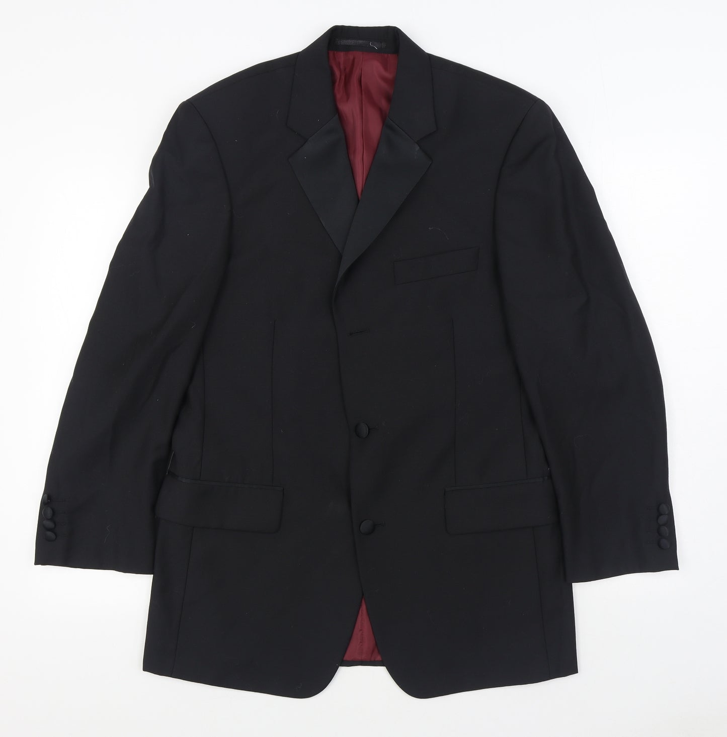 Scott & Taylor Mens Black  Wool Jacket Suit Jacket Size 38