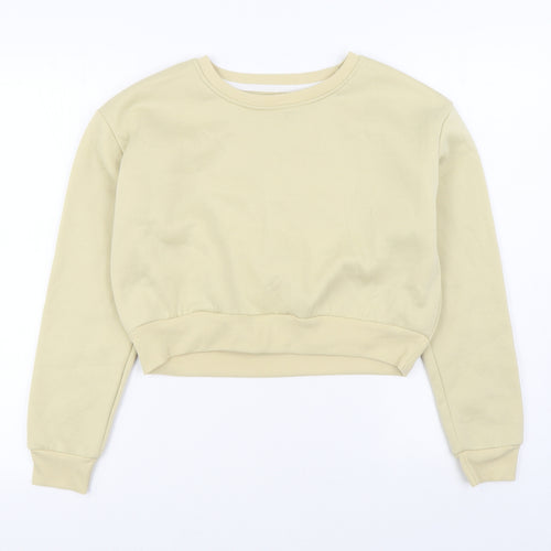 SheIn Womens Beige  Polyester Pullover Sweatshirt Size XS  Pullover