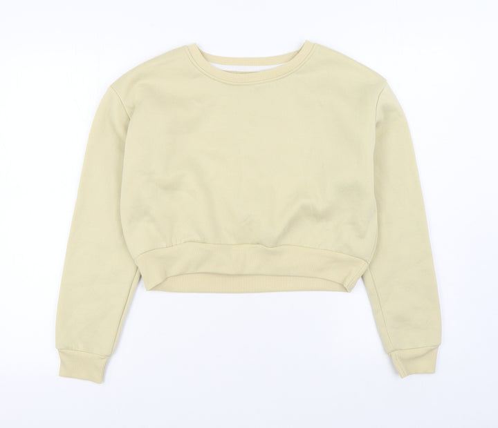 SheIn Womens Beige  Polyester Pullover Sweatshirt Size XS  Pullover