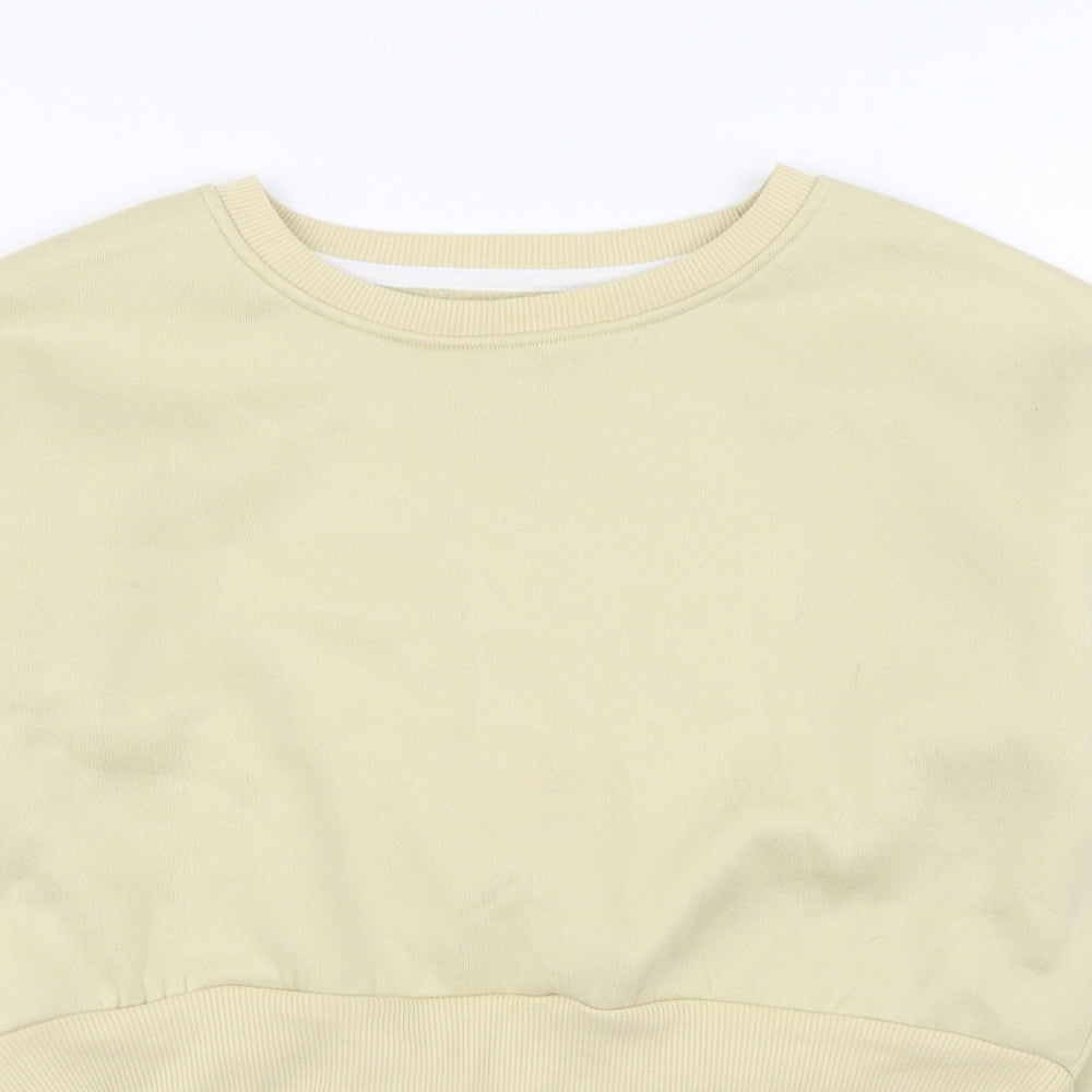 SheIn Womens Beige  Polyester Pullover Sweatshirt Size XS  Pullover